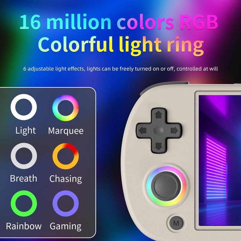 GiipGoop RG40XX H Retro Handheld Game Consoles RG40XXH Retro Gaming Console 64 TF Card Preloaded Games 5000+ Portable Gaming Console Linux 64-bit System 4.0'' IPS Screen WiFi Bluetooth HD and TV Output Gray - Image 3